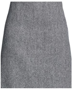 Weekend by Maxmara Herringbone Wool Flare Skirt - Gray