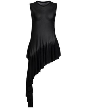 Alaïa Asymmetric Top With Godet - Black