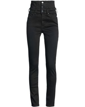 DIESEL Solid Color Denim Pants - Black