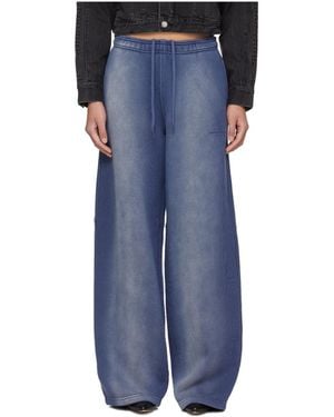 Alexander Wang Allover Hotfix Mid-Rise Joggers - Blue
