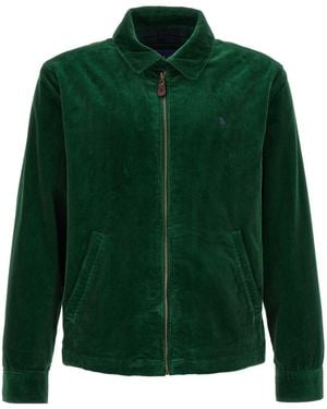 Polo Ralph Lauren 8 Wale Corduroy Pony Embroidered Windbreaker - Green