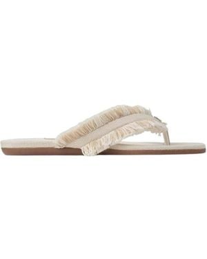 Jimmy Choo Round-Toe Slippers - White
