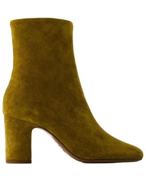 Rouje Celeste Block Heel Ankle Boots - Green