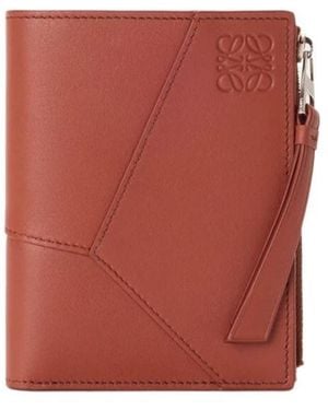 Loewe Puzzle Slim Compact Wallet - Red