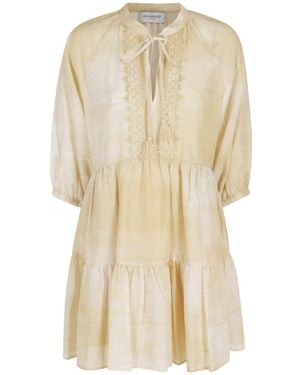 ERMANNO FIRENZE Three-Quarter Sleeve Dress - Natural