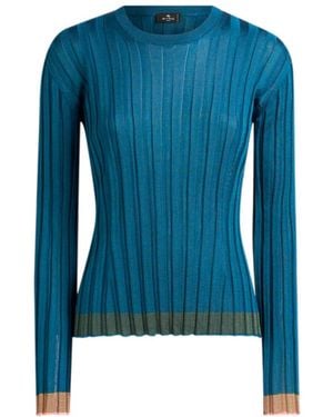Etro Ribbed Sweater - Blue
