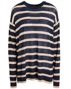 MAX&Co. Striped Knit Top - Blue