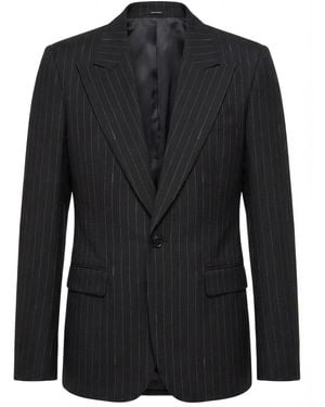 Gucci Pinstripe Wool Jacket - Black