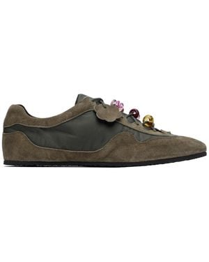Cecilie Bahnsen Embellished Low-Top Trainers - Brown