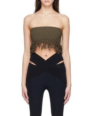 Dion Lee Crochet-Knit Bandeau Top - Black
