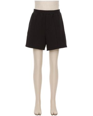 Valentino Logo Embroidered Track Shorts - Black