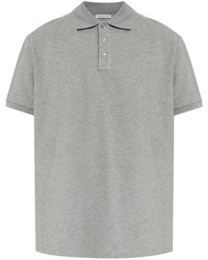 Moncler Logo Patch Short-Sleeved Polo Shirt - Grey