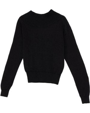 Paloma Wool Soto Funnel-Neck Fine-Knit Jumper - Black