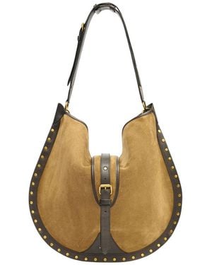 Isabel Marant Oskan Soft Hobo Bag - Metallic