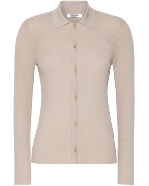 Max Mara Long-Sleeved Cardigan - Natural