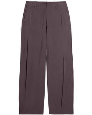 Lemaire Crinkled Wide-Leg Trousers - Purple