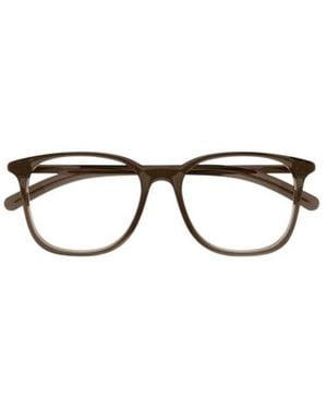 Montblanc Eyewear Logo Plaque Square Frame Glasses - Metallic