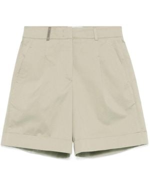 Peserico Pleated Shorts - Natural