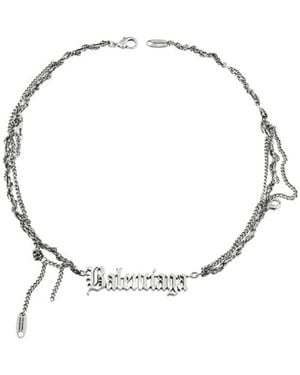 Balenciaga Typo Destroyed Necklace - Metallic