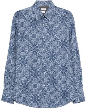 Brunello Cucinelli Paisley-Print Shirt - Blue