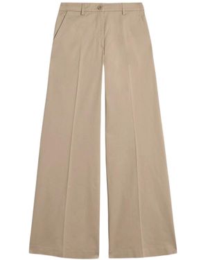 Aspesi Pleated Zipper Casual Trousers - Natural