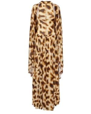 Christopher Esber Printed Draped Caped Gown - Metallic