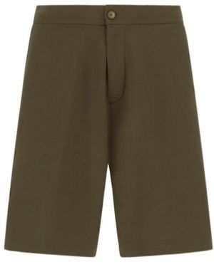 Herno Logo Plaque Bermuda Shorts - Green