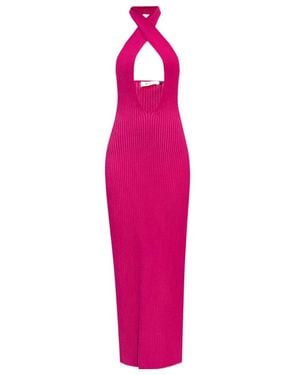 MISBHV Cut-Out Detail Long Dress - Pink