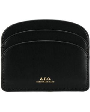 A.P.C. Logo Logo Card Bag - Black