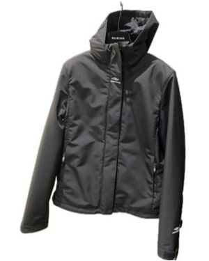 Balenciaga 3B Sports Icon Embroidered Parka - Black