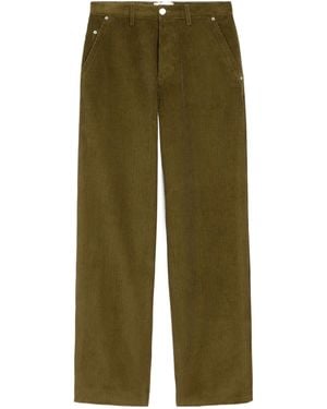 Ami Paris Wide-Leg Corduroy Trousers - Green