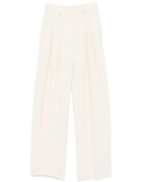 Nanushka Seka Tapered-Leg Tailored Pants - White