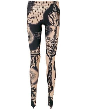 Jean Paul Gaultier Elastic Waist Leggings - Black