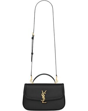 Saint Laurent Solferino Small Top Handle Bag - White