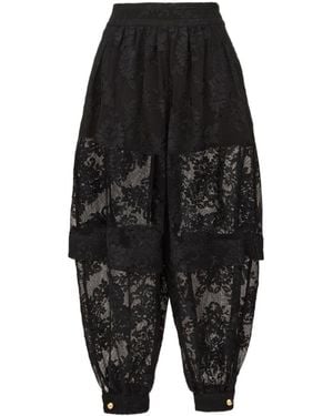 Zimmermann Luna Lace Harem Trousers - Black