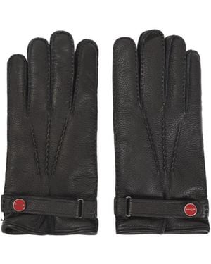 Kiton Strap Detail Gloves - Black