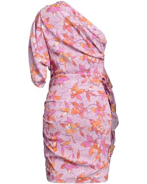 Isabel Marant Floral Print One-Shoulder Dress - Pink