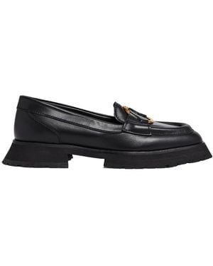 Moncler Bell Leather Loafers - Black