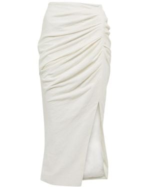 Jonathan Simkhai Pleated Design Midi Skirt - White