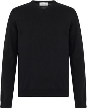 Roberto Collina V-Neck Knit Sweater - Black