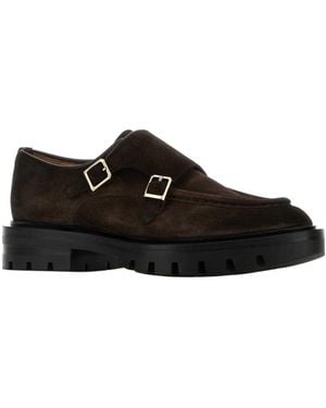 Santoni Buckled Slip-On Loafers - Black