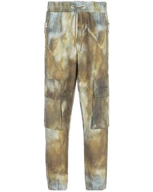 Balmain Desert Print Cotton Cargo Pants - Natural