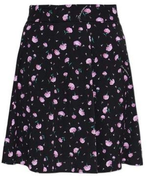 Dolce & Gabbana Carnations-Printed Skirt - Black
