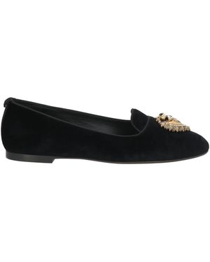 Dolce & Gabbana Round Toe Loafers - Black