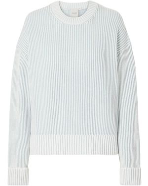 Varley Striped Crewneck Knit Sweater - White