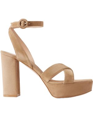 Gianvito Rossi Sabrina Suede Sandals - Metallic