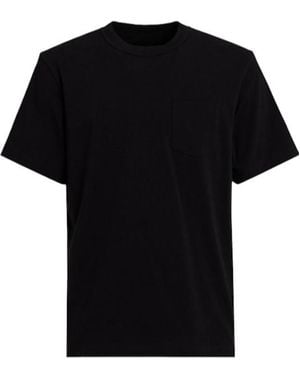 Sacai Side Zip Cotton T-Shirt in Black for Men | Lyst