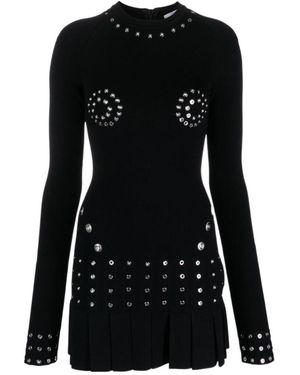 Off-White c/o Virgil Abloh Embellished Crewneck Long-Sleeved Dress - Black