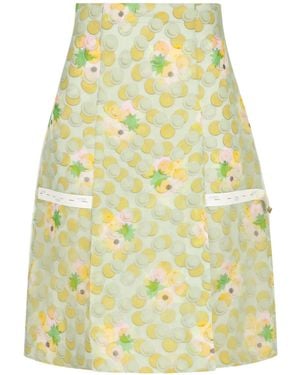 Fendi Floral Pattern Skirt - Yellow