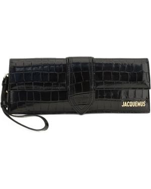 Jacquemus Embossed Wristlet Clutch Bag - Black